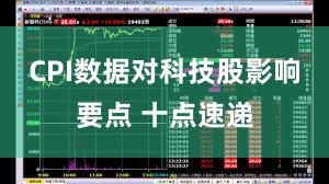 CPI数据对科技股影响要点 十点速递